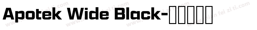 Apotek Wide Black字体转换
